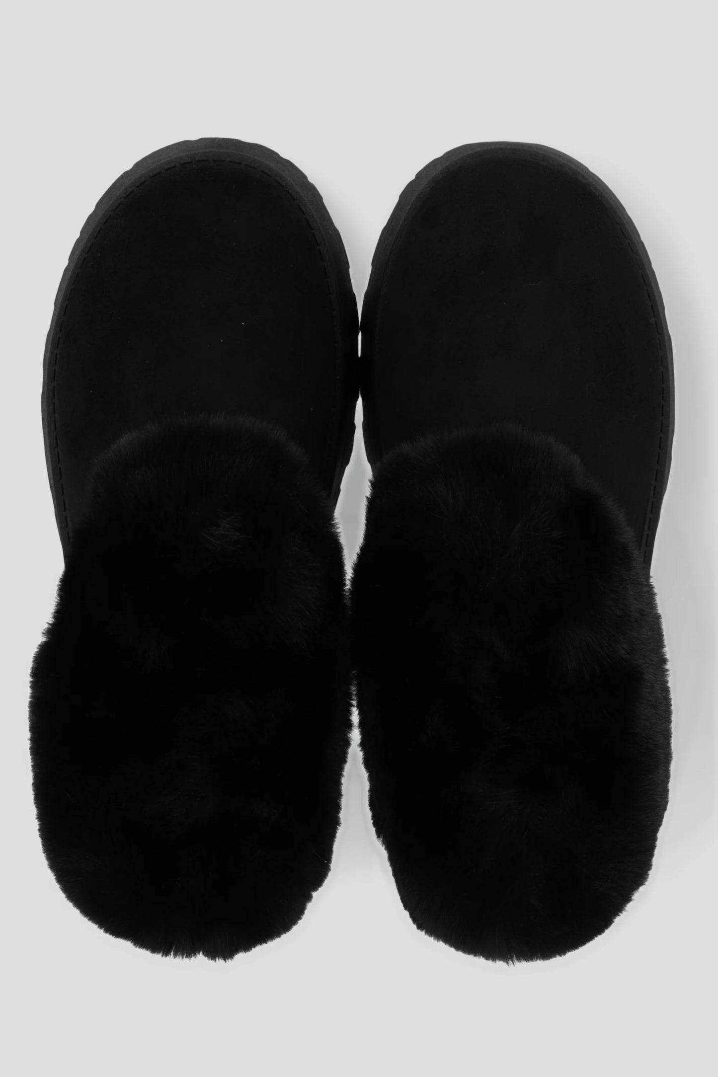 Pantuflas Plataforma Cozy Suede Beige